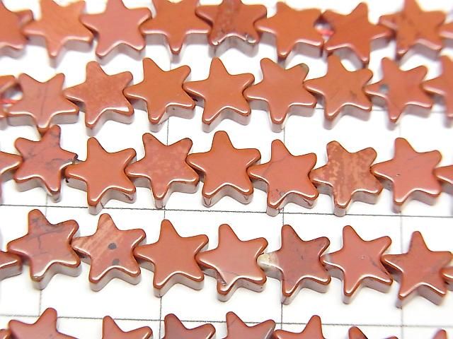 【動画】レッドジャスパー スター(星)6×6mm 1連(約36cm) サムネイル2