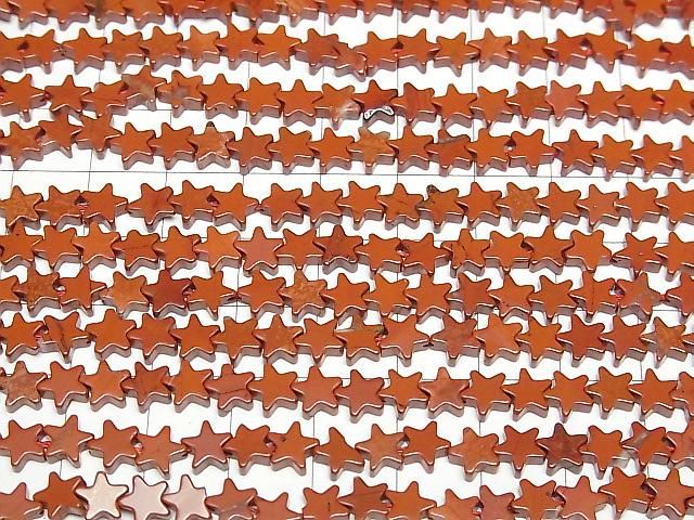 【動画】レッドジャスパー スター(星)6×6mm 1連(約36cm) サムネイル3