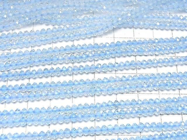 【動画】宝石質スカイブルートパーズAAA- ボタンカット 半連/1連(約30cm) サムネイル3