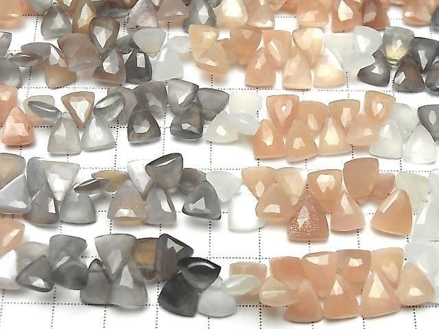 【動画】マルチカラームーンストーンAA++ トライアングルカット 半連/1連(約17cm) サムネイル3