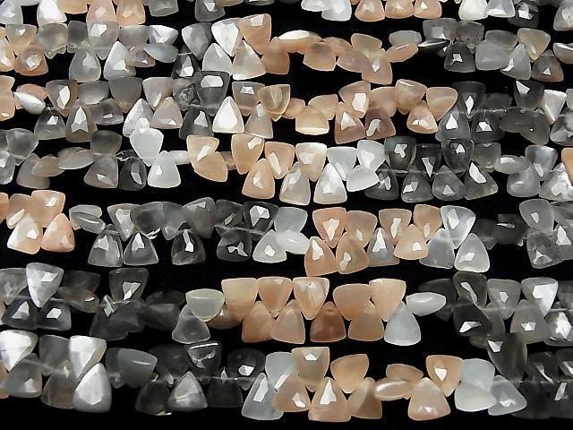 【動画】マルチカラームーンストーンAA++ トライアングルカット 半連/1連(約17cm) サムネイル4