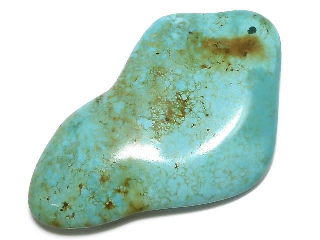 【動画】【1点もの】ターコイズ 穴あき 1個 NO.4の画像