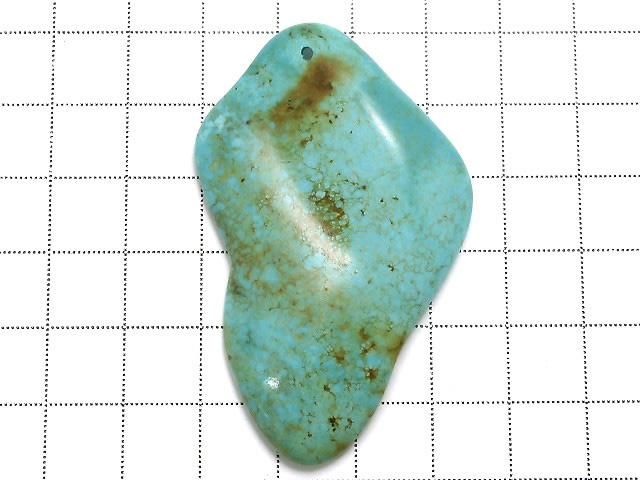 【動画】【1点もの】ターコイズ 穴あき 1個 NO.4 サムネイル2