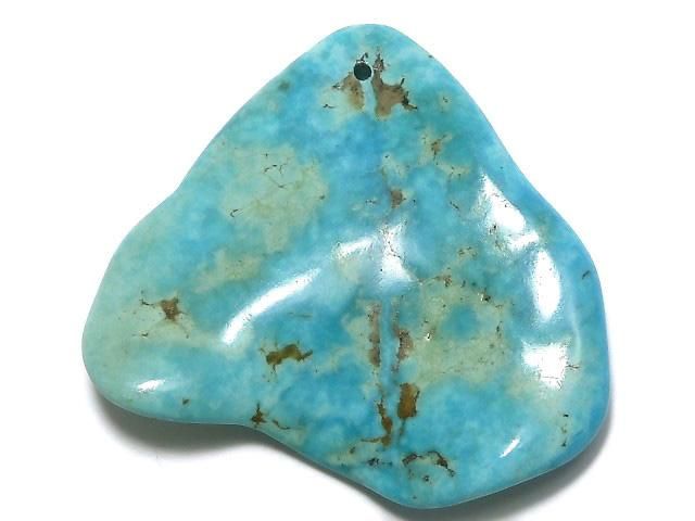 【動画】【1点もの】ターコイズ 穴あき 1個 NO.5の画像