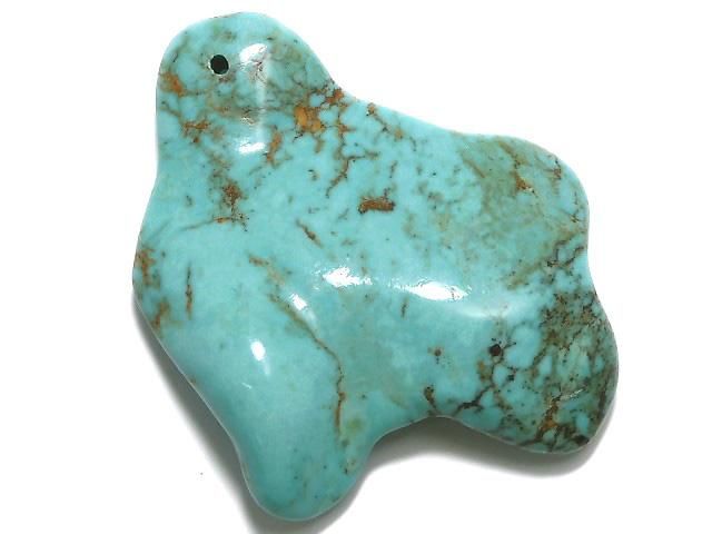 【動画】【1点もの】ターコイズ 穴あき 1個 NO.10の画像