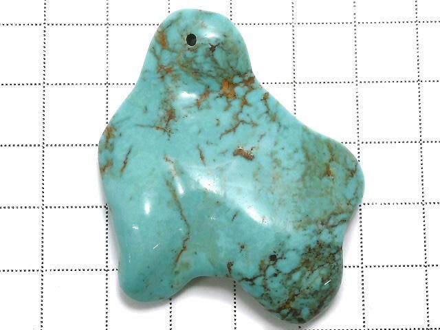 【動画】【1点もの】ターコイズ 穴あき 1個 NO.10 サムネイル2