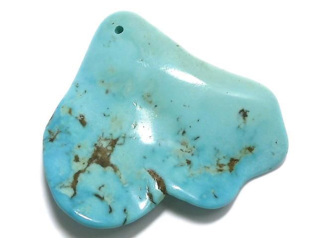 【動画】【1点もの】ターコイズ 穴あき 1個 NO.15の画像