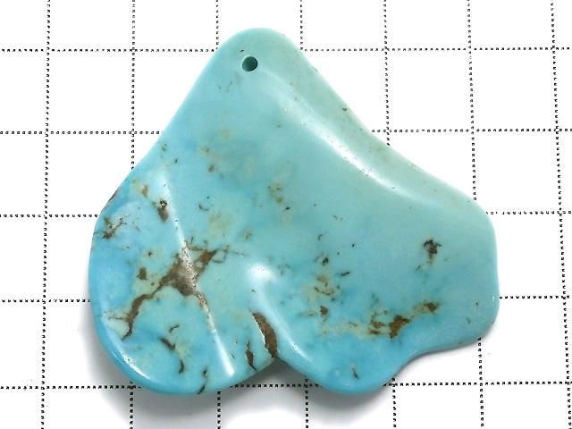 【動画】【1点もの】ターコイズ 穴あき 1個 NO.15 サムネイル2