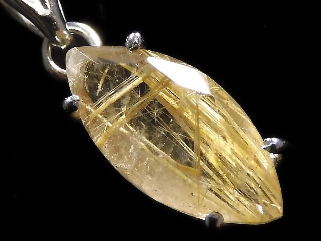 動画】【1点もの】宝石質ルチルクォーツAAA- ペンダントトップ