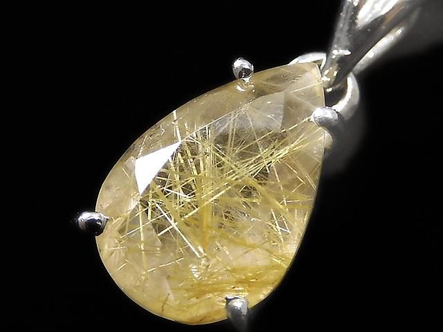 動画】【1点もの】宝石質ルチルクォーツAAA- ペンダントトップ