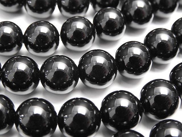 【動画】◆SALE◆オニキス ラウンド10mm 1連(約35cm)の画像