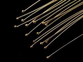 14KGF 丸球ピン【0.5×25mm】【0.5×40mm】【0.5×50mm】 10本