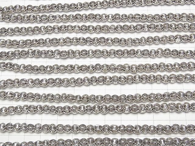 カレンシルバー 飾りロンデル5×5×4mm いぶし銀 1/8連~1連(約38cm) サムネイル3