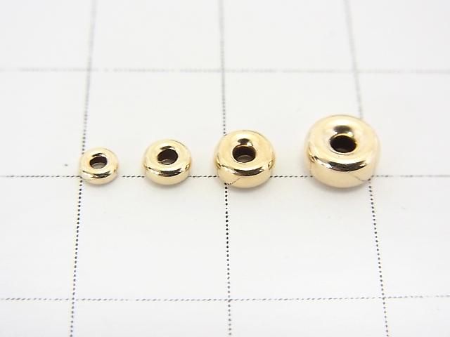 【K14 Yellow Gold】ロンデル 【2.5×1mm】【3×1.5mm】【4×2mm】【5×2.5mm】1粒 サムネイル2