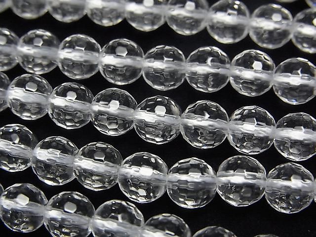 【動画】◆特価◆クリスタルAAA 128面ラウンドカット6mm 半連/1連(約36cm)の画像
