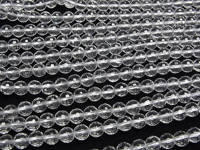 【動画】◆特価◆クリスタルAAA 128面ラウンドカット6mm 半連/1連(約36cm) サムネイル3