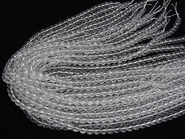 【動画】◆特価◆クリスタルAAA 128面ラウンドカット6mm 半連/1連(約36cm) サムネイル4