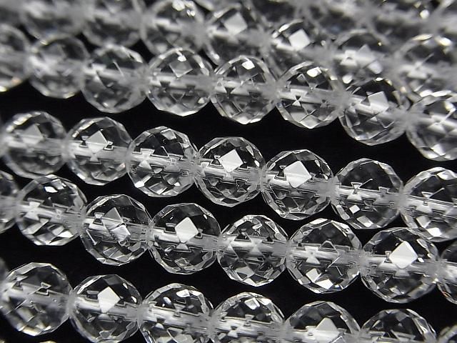 【動画】クリスタルAAA 64面ラウンドカット6mm 半連/1連(約36cm)の画像