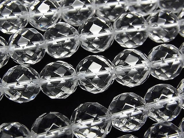 【動画】クリスタルAAA 64面ラウンドカット10mm 1/4連~1連(約37cm)の画像