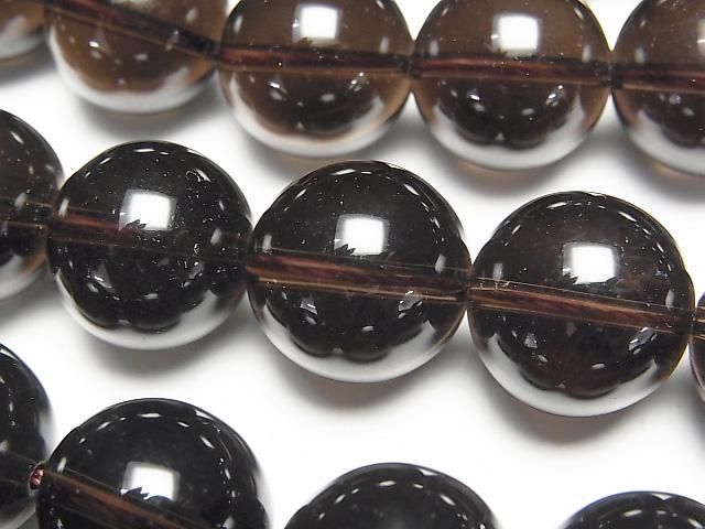 スモーキークォーツAAA ラウンド16mm 1/4連~1連(約36cm)の画像