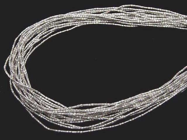 カレンシルバー フラワー模様入りチューブ2.5×1×1mm 半連/1連(約68cm) サムネイル4