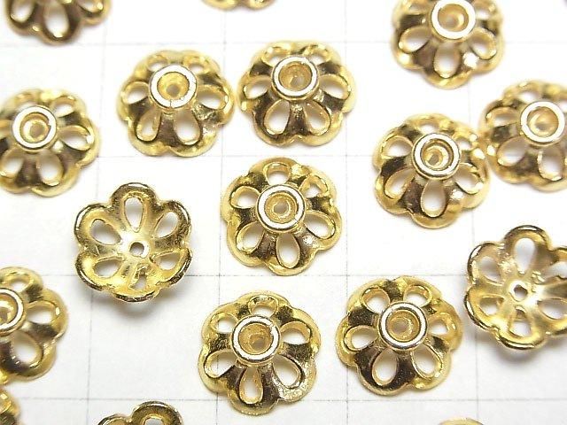 コッパー(銅) ビーズキャップ10×10×4mm 18KGP 1連(約18cm) サムネイル2
