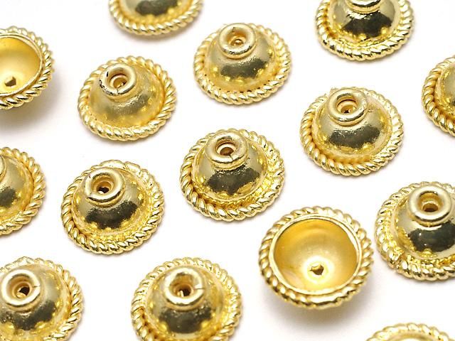 コッパー(銅) ビーズキャップ 18KGP 1連(約18cm)の画像