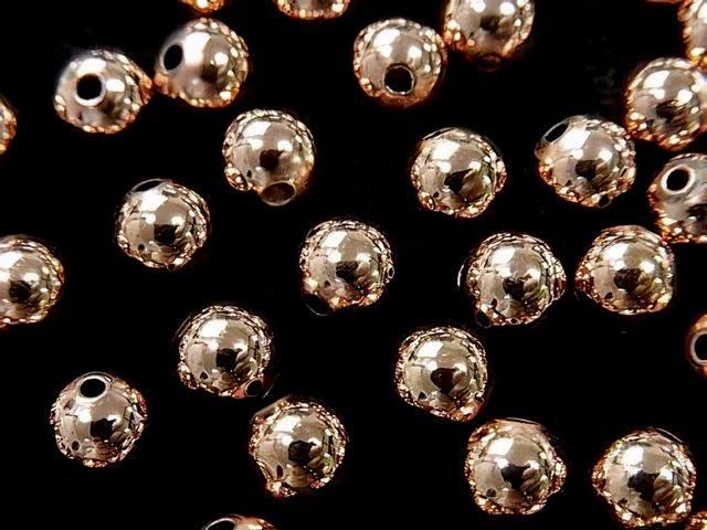 コッパー(銅) ラウンド【3mm】【4mm】【5mm】【6mm】【8mm】 18KGP 100粒の画像