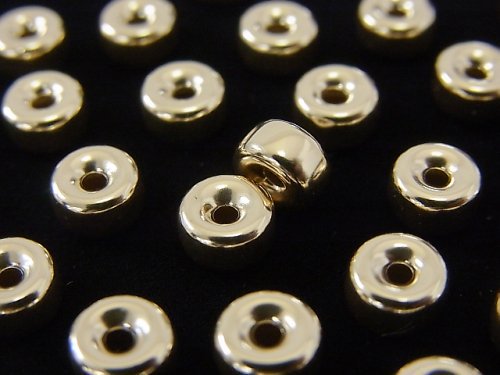 K10 Yellow Gold】 ロンデル【3mm】【4mm】【5mm】【6mm】 2粒280円