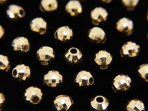 【K14 Yellow Gold】ラウンドカットビーズ【2mm】【2.5mm】【3mm】【4mm】1粒の画像