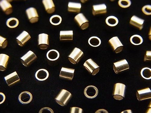 14KGF つぶし玉 【1×1mm】【2×1mm】【2×2mm】 100粒｜ゴールドフィルド