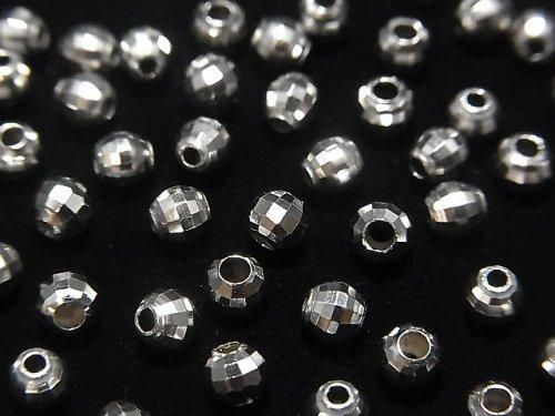 Silver925 ラウンドカット4mm ロジウム 10粒の画像