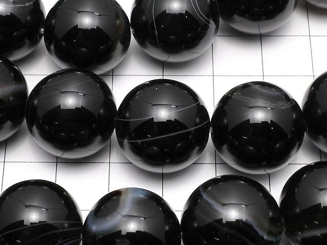 【動画】ストライプオニキス 大粒ラウンド18mm 半連/1連(約36cm) サムネイル2
