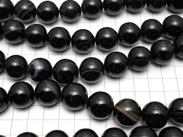 【動画】ストライプオニキス 大粒ラウンド18mm 半連/1連(約36cm) サムネイル3