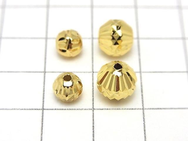 Silver925 ラウンドカット(ソロバン) 【6mm】【8mm】 18KGP 2粒 サムネイル3