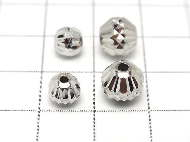 Silver925 ラウンドカット(ソロバン) 【6mm】【8mm】 ロジウム 2粒 サムネイル3