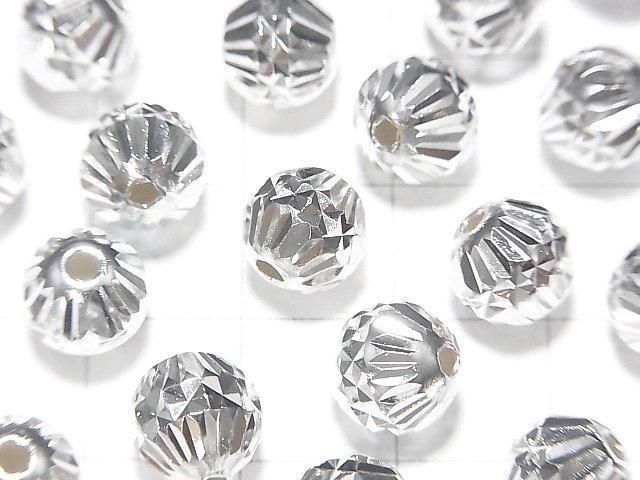 Silver925 ラウンドカット(ソロバン) 【6mm】【8mm】 生地 2粒 サムネイル2