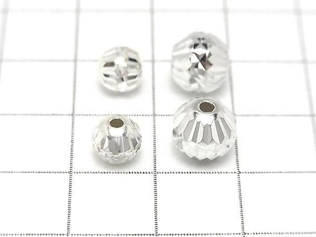 Silver925 ラウンドカット(ソロバン) 【6mm】【8mm】 生地 2粒 サムネイル3
