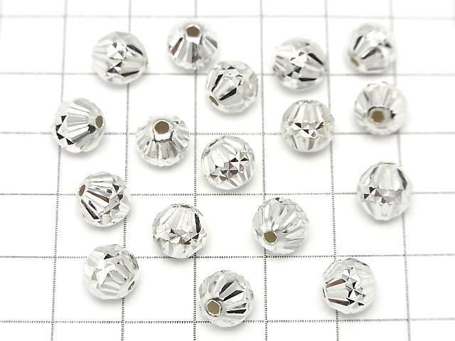 Silver925 ラウンドカット(ソロバン) 【6mm】【8mm】 生地 2粒 サムネイル4