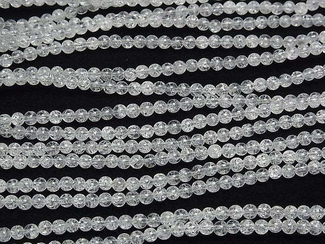 クラッククリスタル ラウンド3mm NO.2(クラック多め) 1連(約38cm) サムネイル3