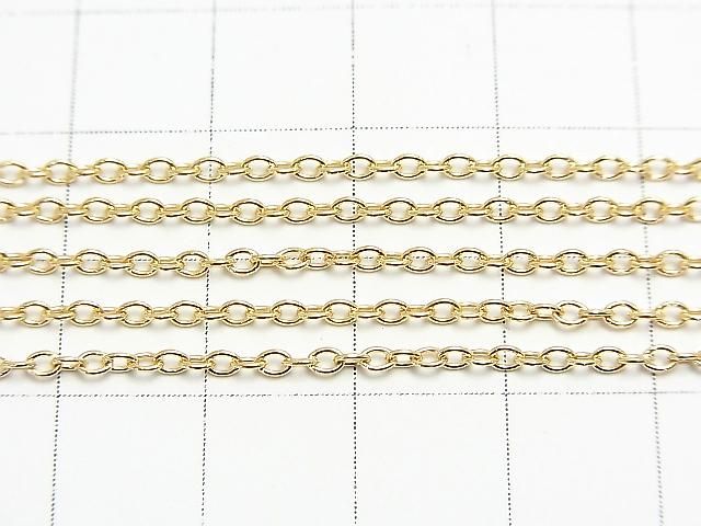 14KGF 小豆(あずき)チェーン 1.8mm 10センチ サムネイル2