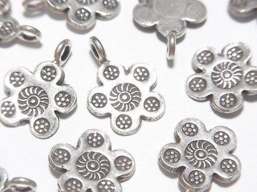 カレンシルバー フラワーモチーフ チャーム16×12×1mm の画像