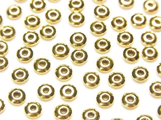 Silver925 ロンデル(ソロバン) 3.5mm・4mm・5mm 18KGP 10個の画像