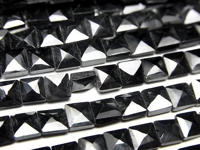 【動画】ブラックスピネルAA++ スクエアカット 1連(約32cm)の画像