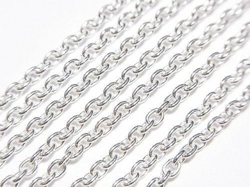 Silver925 小豆(あずき)チェーン 2.3mm 純銀仕上げ 【18cm】【38cm】【40cm】【45cm】【50cm】【60cm】 ネックレス 1本の画像
