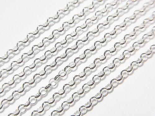 Silver925 ロロチェーン 2.0mm 純銀仕上げ 【40cm】【45cm】【50cm】【60cm】 ネックレス 1本の画像