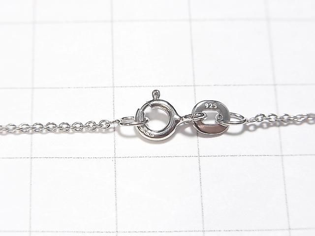Silver925 小豆(あずき)チェーン1.1mm ロジウム 【38cm】【40cm】【45cm】【50cm】【60cm】【75cm】 ネックレス 1本 サムネイル2