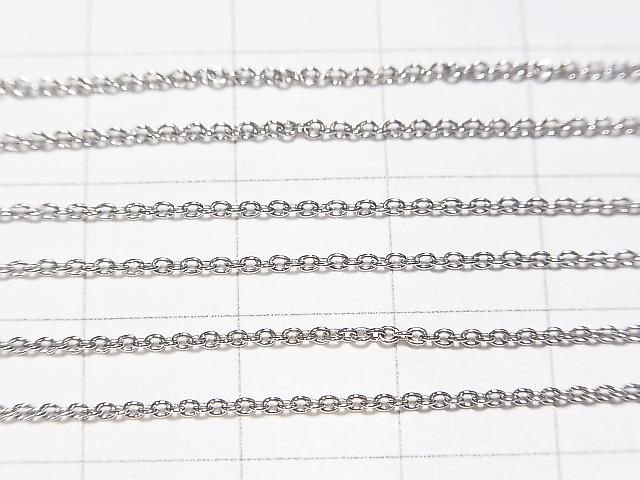 Silver925 小豆(あずき)チェーン1.1mm ロジウム 【38cm】【40cm】【45cm】【50cm】【60cm】【75cm】 ネックレス 1本 サムネイル3