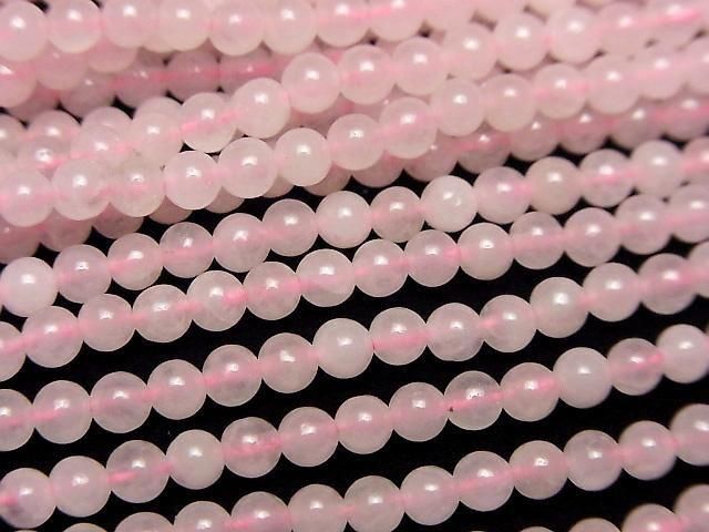 ローズクォーツ ラウンド3mm 1連(約36cm)の画像