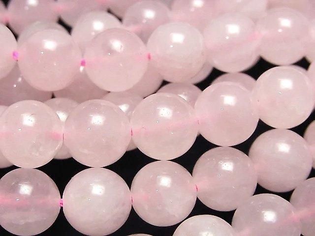 【動画】◆SALE◆ローズクォーツ ラウンド10mm 1連(約36cm)の画像